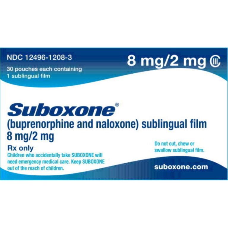 Ficha Técnica Suboxone 8 mg/2 mg: Comprimidos Sublinguales de 2 mg de Suboxone