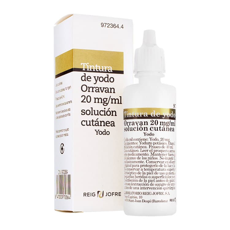 Ficha Técnica Tintura de Yodo Orravan 20 mg/ml: Solución Cutánea