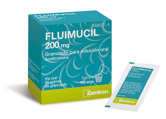 Fluimucil para diabéticos: Prospecto de Acetilcisteína Ratiopharm 200 mg en polvo para solución oral EFG
