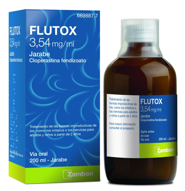 Flutox: Efectos secundarios y prospecto del jarabe 3,54 mg/ml