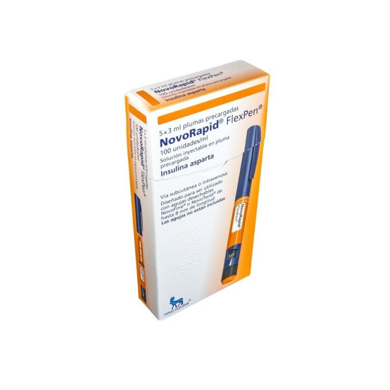 Guía de uso de NovoRapid FlexPen: Pauta Insulina Rápida 100 U/ml en Pluma Precargada