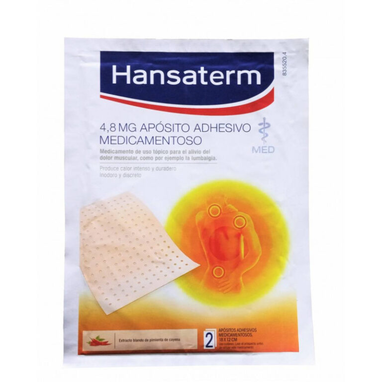 Hansaterm – Prospecto y aplicaciones del apósito adhesivo medicamentoso 4,8 mg