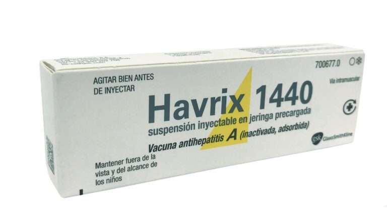 Havrix 1440 Precio: Prospecto y detalles de la suspensión inyectable en jeringa prellenada