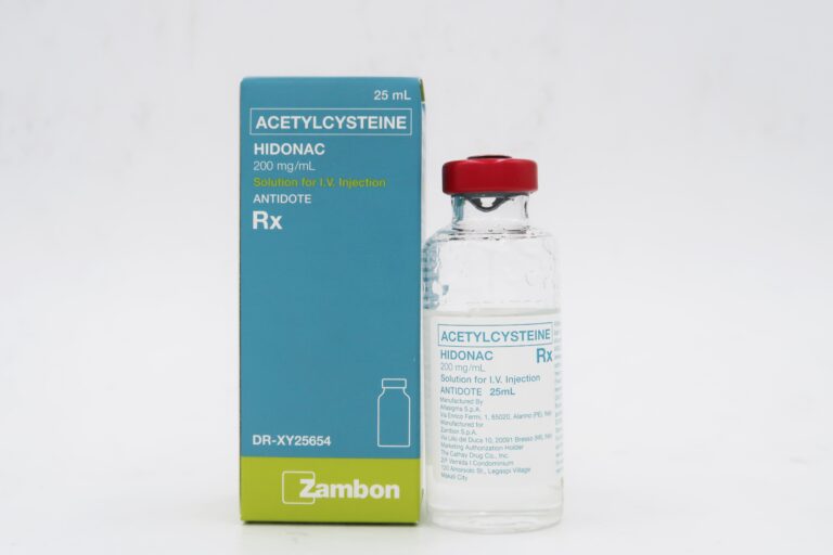 Hidonac Antídoto: Prospecto y dosificación de N-Acetilcisteína 200 mg/ml