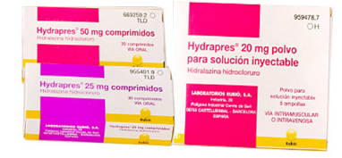 Hydrapres 20 mg: Información, usos y presentación | Comercialización de hidralazina