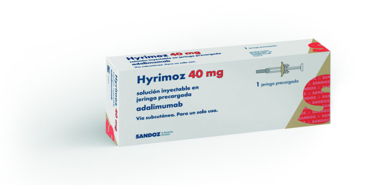 HYRIMOZ 40 MG: Ficha técnica, efectos secundarios y solución inyectable en jeringa precargada