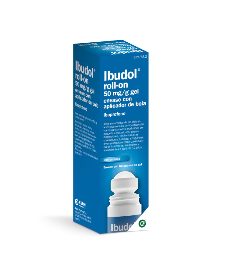 Ibudol Roll-On 50 mg/g: prospecto, gel y aplicador con bola