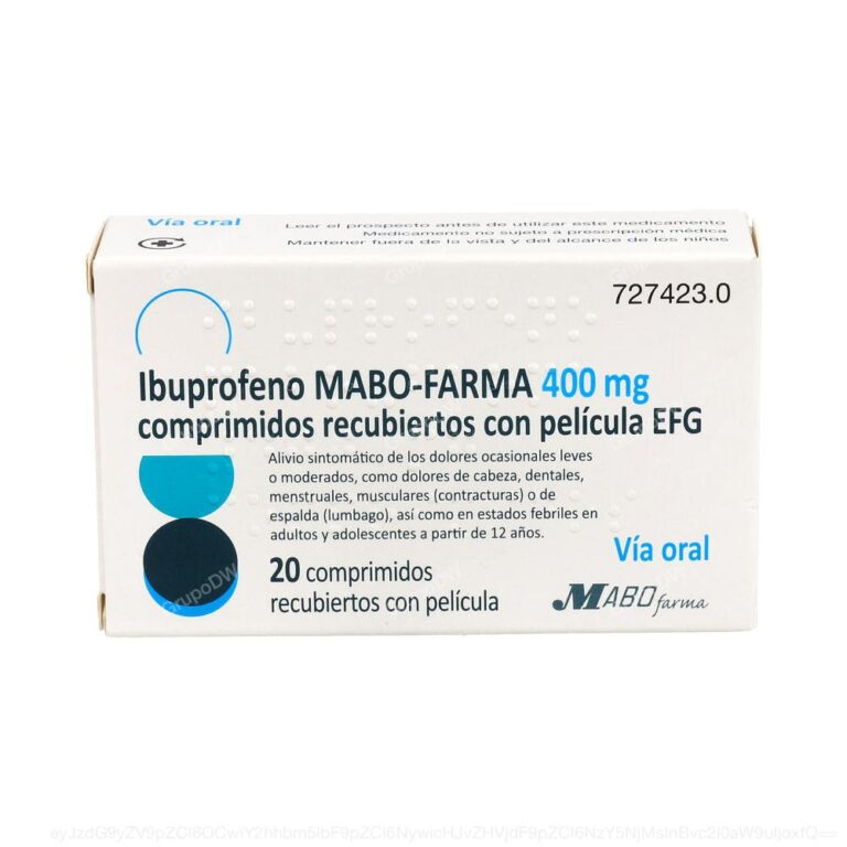 Ibuprofeno en polvo: Prospecto y dosis de Codramol 200 mg oral