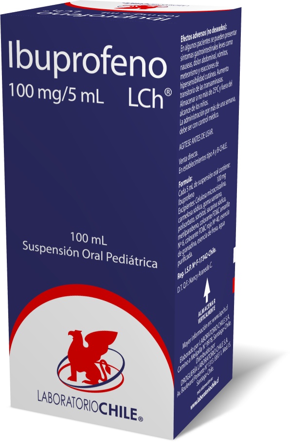Ibuprofeno líquido para adultos: ficha técnica y suspensión oral de 100 mg/5 ml