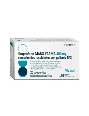 Ibuprofeno para el dolor de estómago: Prospecto, Bril 400 mg, Comprimidos Recubiertos con Película (EFG)