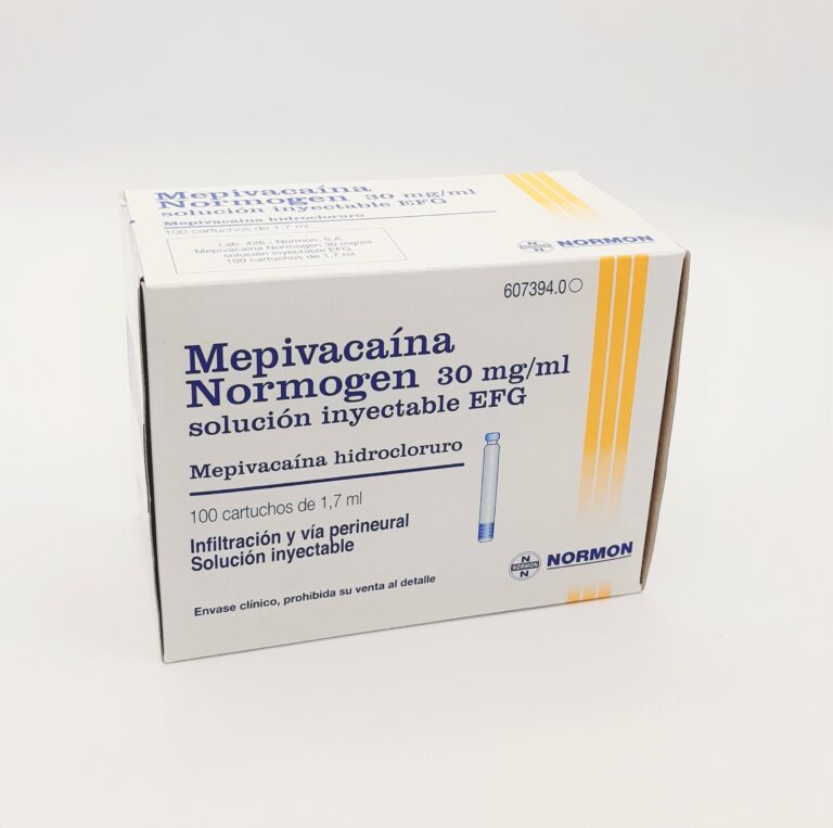 Infiltración caudal: efectos secundarios de la solución inyectable Mepivacaína Normon 1% EFG