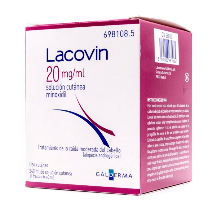 Lacovin 20 mg/ml: Prospecto y información sobre la solución cutánea