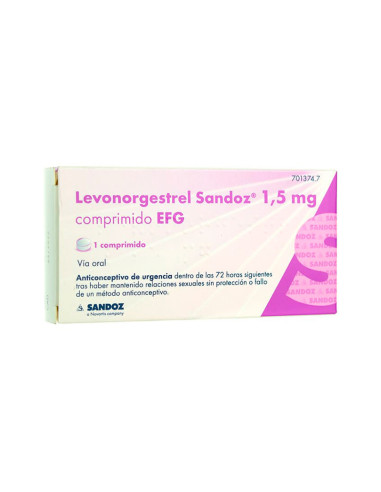 Levonorgestrel 1.5 mg: Prospecto y uso del comprimido de Sandoz EFG