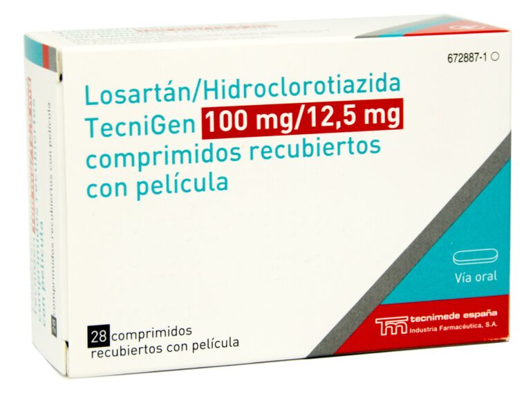 Losartan Hidroclorotiazida 100 12.5 mg: Prospecto y usos de los comprimidos recubiertos con película