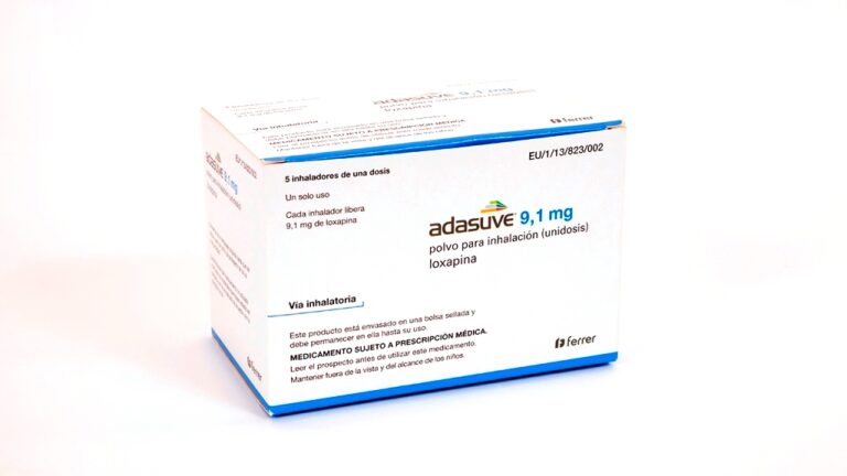 Medicación de rescate: Ficha técnica de Adasuve 9,1 mg polvo para inhalación (unidosis)