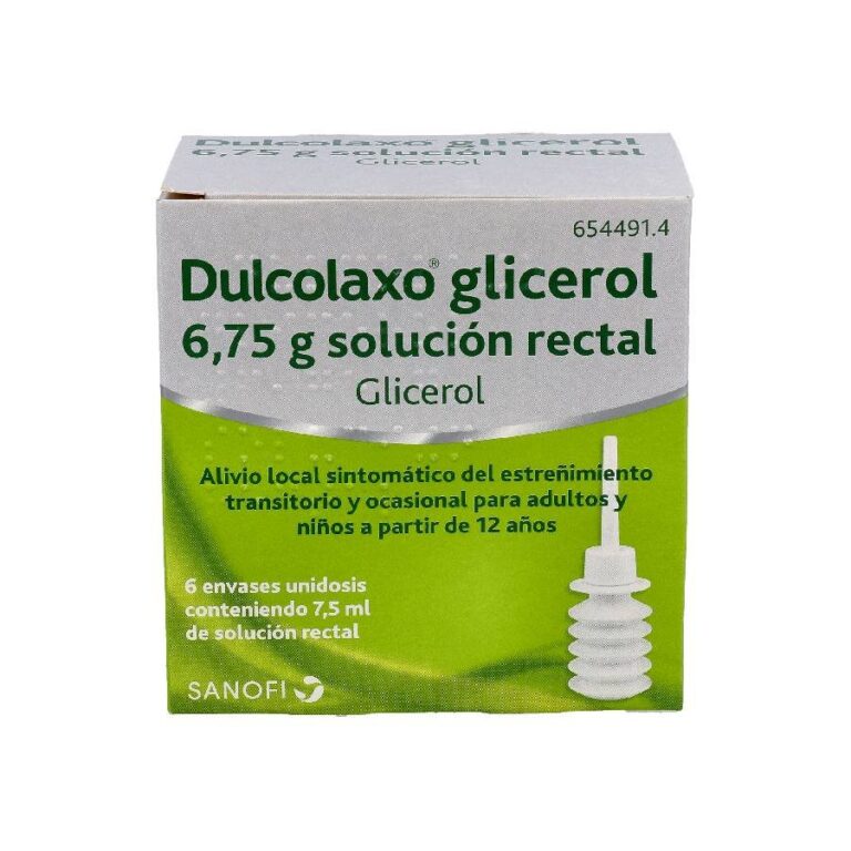 Medicamento rectal para estreñimiento: Prospecto de Dulcolaxo Glicerol 6,75g