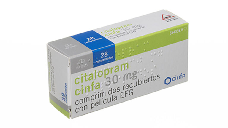 Mejor antidepresivo para acúfenos: Prospecto Citalopram Farmaprojects 30 mg