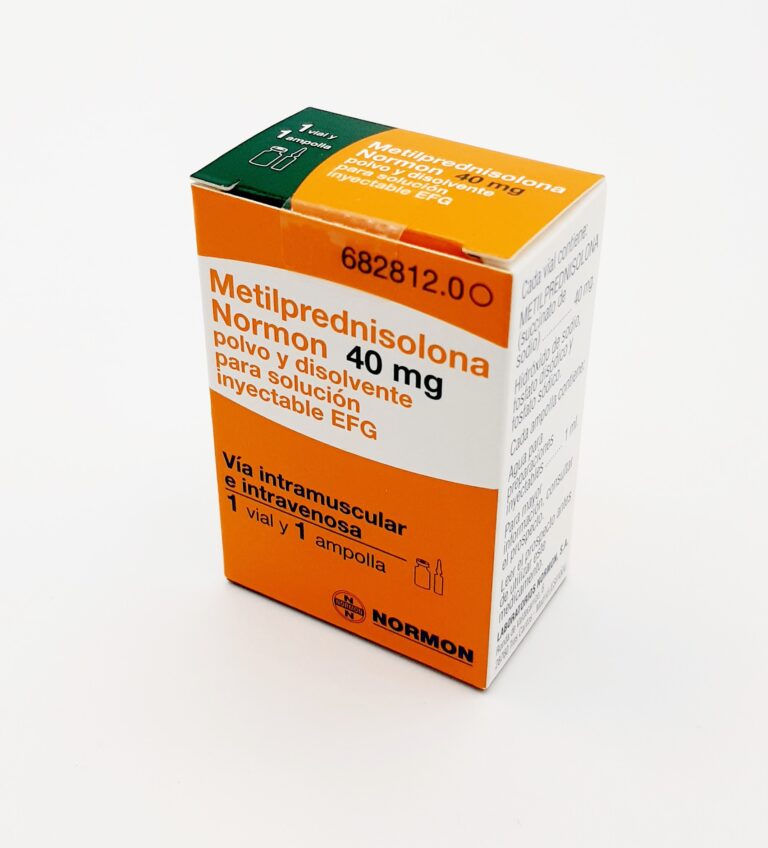 Metilprednisolona 40 mg: Ficha Técnica, Normon, Polvo y Disolvente para Solución Inyectable EFG