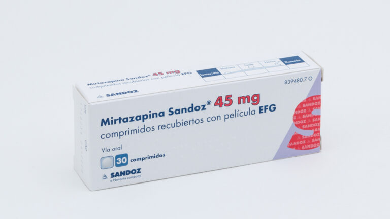 Mirtazapina 45 mg: Prospecto, efectos y dosificación (Sandoz)