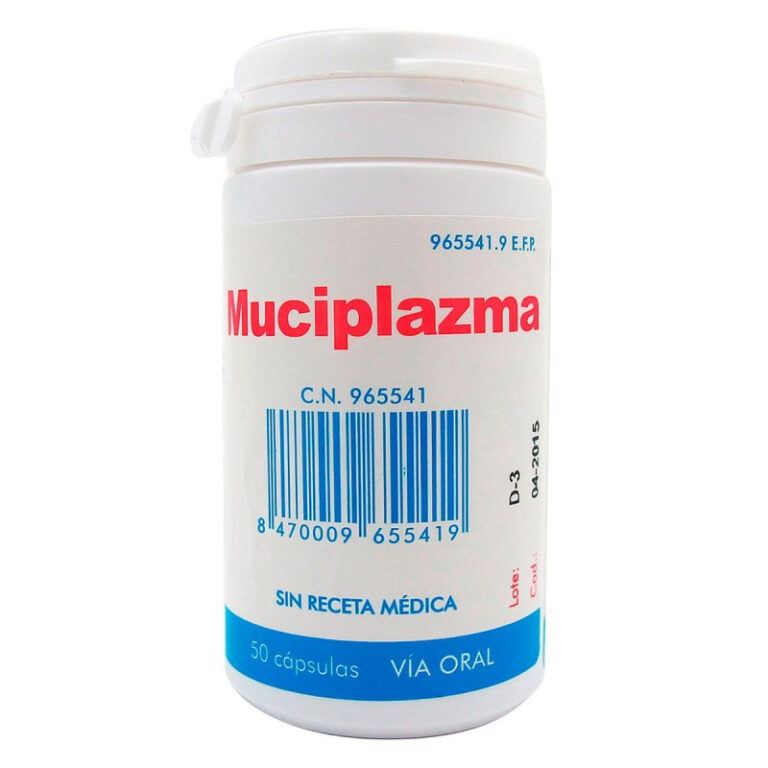 MUCIPLAZMA 500 mg – Prospecto de las cápsulas duras de metilcelulosa 500 mg