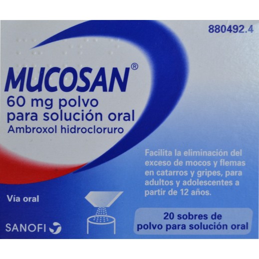 Mucosan 60 mg: Prospecto del polvo para solución oral