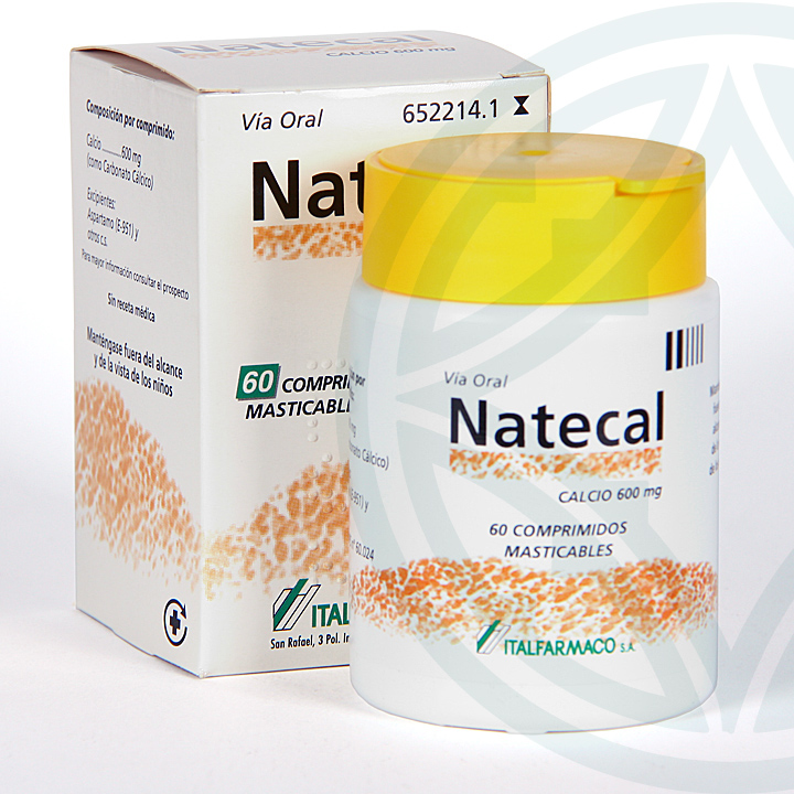 Natecal D 60 comprimidos masticables: prospecto y dosificación