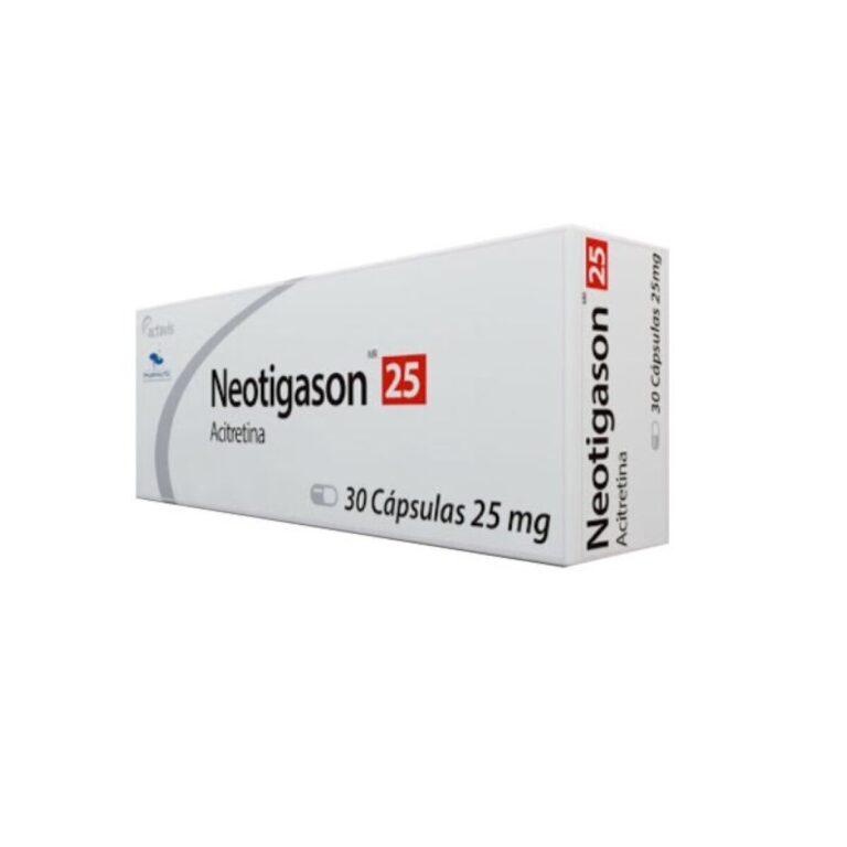 Neotigason 25 mg: prospecto, efectos y dosis de las cápsulas duras de Acitretina IFC (EFG)