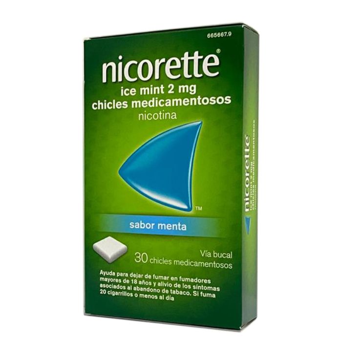 Nicorette chicles precio: información y características de Nicorette Ice Mint 2 mg