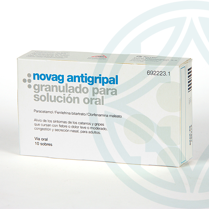 Paracetamol cápsulas gel: prospecto NovaG antigripal granulado para solución oral