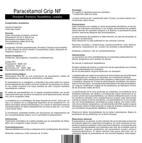 Paracetamol con Pseudoefedrina Chanelle: Prospecto, dosis y contraindicaciones