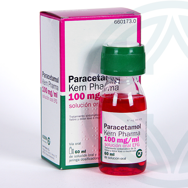 Paracetamol Kern Pharma 100 mg/ml: Ficha técnica y solución oral EFG
