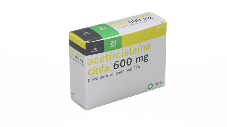 Pastillas efervescentes de acetilcisteína – Ficha técnica y dosis CINFA 600 mg EFG