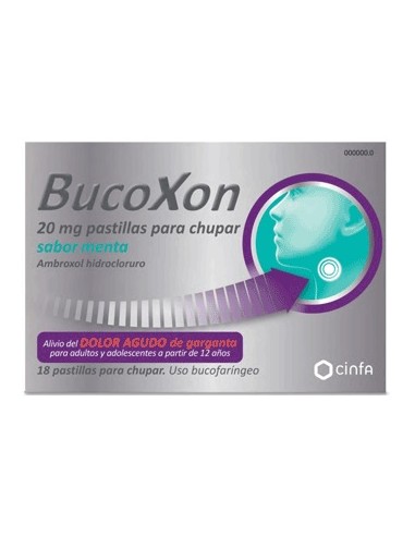 Pastillas para intolerancia a la fructosa: Prospecto Bucoxon 20 mg – Sabor menta