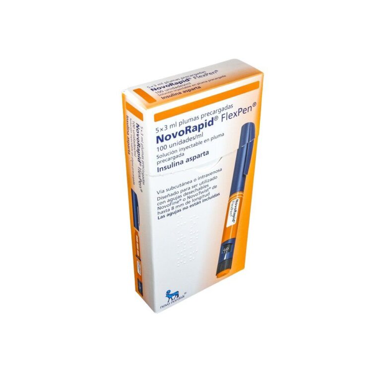 Pauta de insulina rápida Novorapid: información técnica del producto