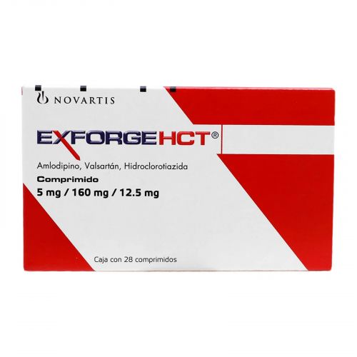Precio de Exforge HCT 5 mg/160 mg/12.5 mg: Prospecto y más información