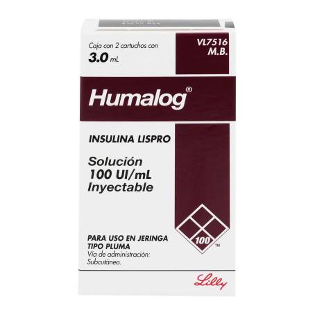 Precio insulina España: Información sobre Humalog 100 U/ml, solución inyectable en cartucho