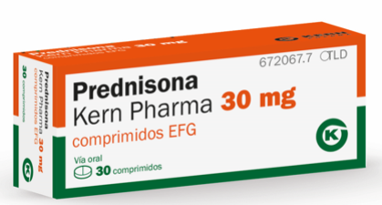 Prednisona Kern Pharma 30 mg: Prospecto y comprimidos EFG