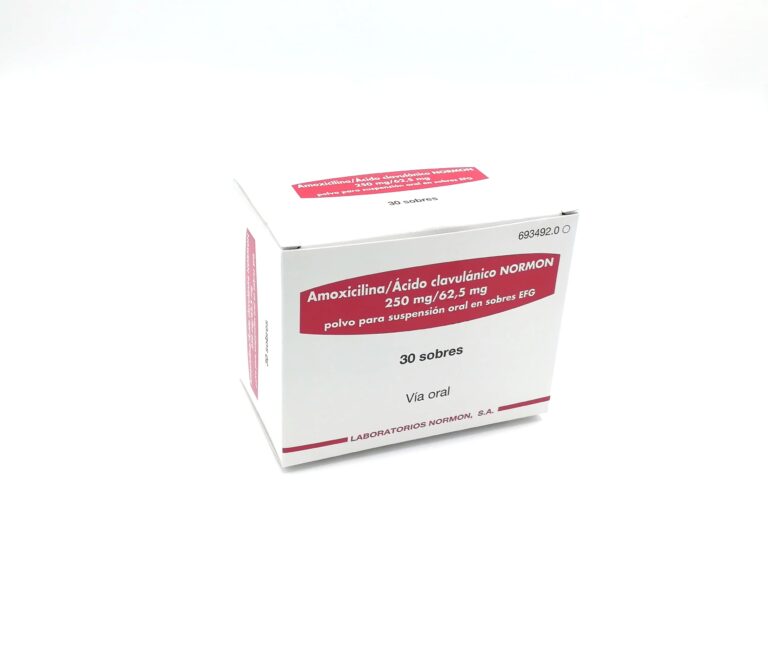 Prospecto Amoxicilina Clavulanico Suspension Oral: Normon 250 mg/62.5 mg en Sobres EFG