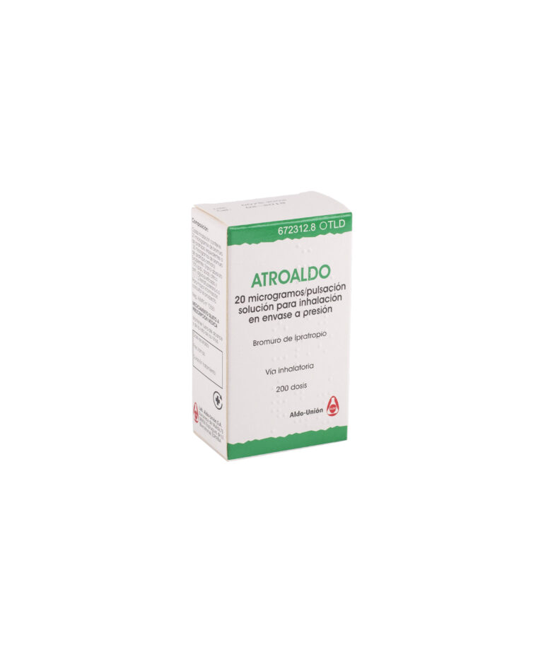 Prospecto Atroaldo 20 mg: Solución para inhalación en envase a presión