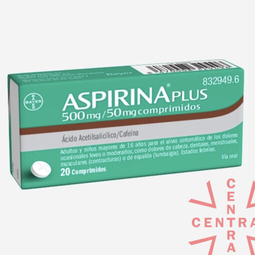 Prospecto de la Aspirina Plus: Indicaciones y dosis de la Aspirina con cafeína