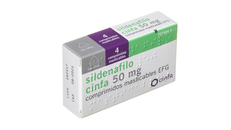 Prospecto de Sildenafilo Cinfa 50 mg: Comprimidos masticables EFG