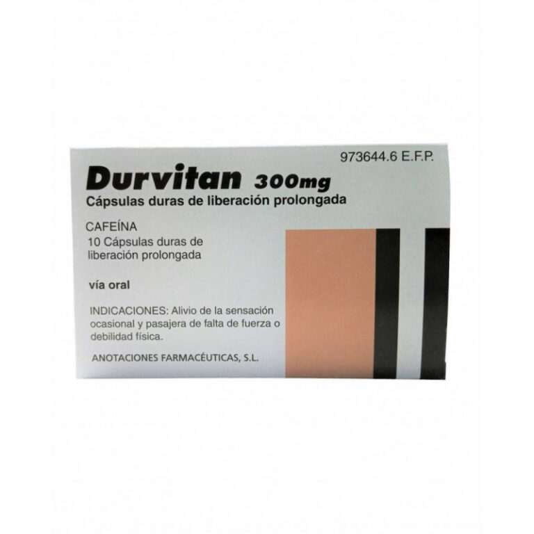 Prospecto Durvitan 300 mg: Información sobre cápsulas duras de liberación prolongada
