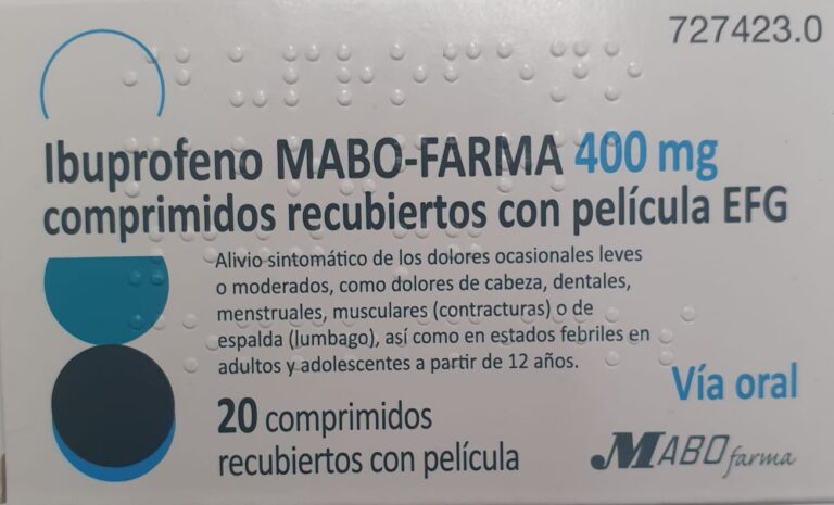 Prospecto Ibuprofeno Mabo Farma 400 mg – Comprimidos recubiertos con película EFG