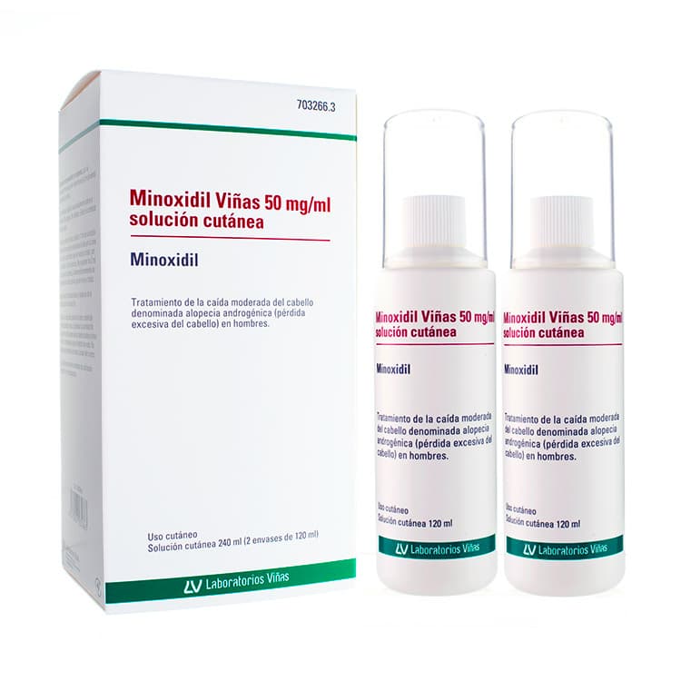 Prospecto Minoxidil Viñas 50 mg/ml: Solución Cutánea de Minoxidil