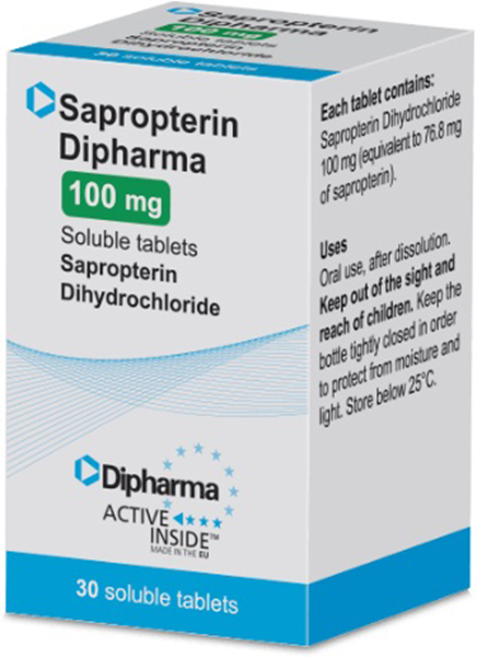 Prospecto Sapropterina Dipharma 100 mg: polvo para solución oral EFG con nitrato de miconazol