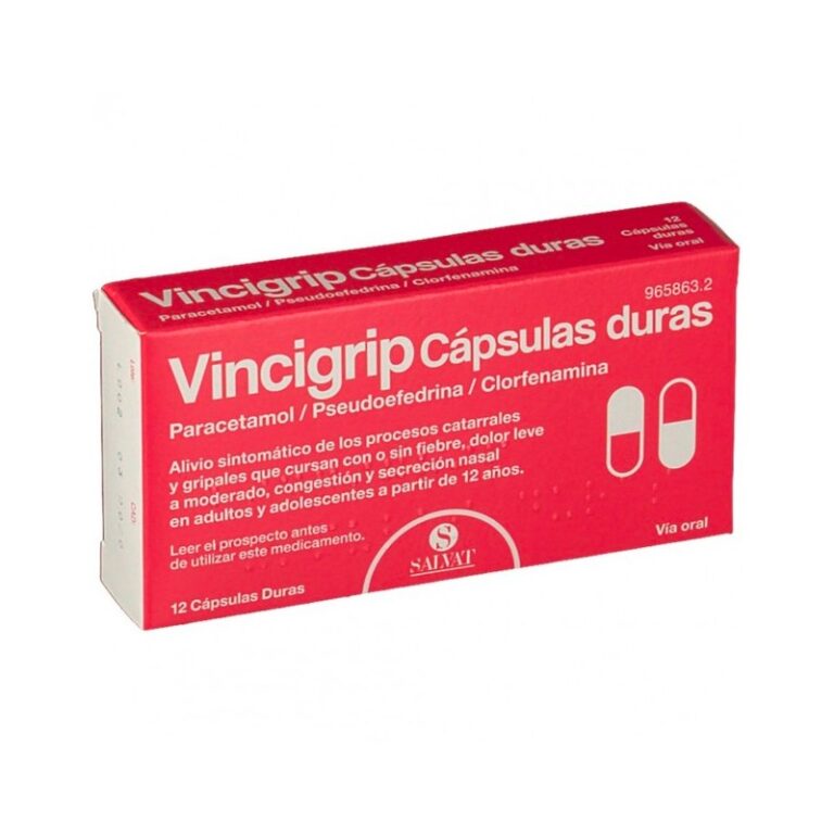 PROSPECTO VINCIGRIP: ¡Capsulas Duras para Combate de Gripes!