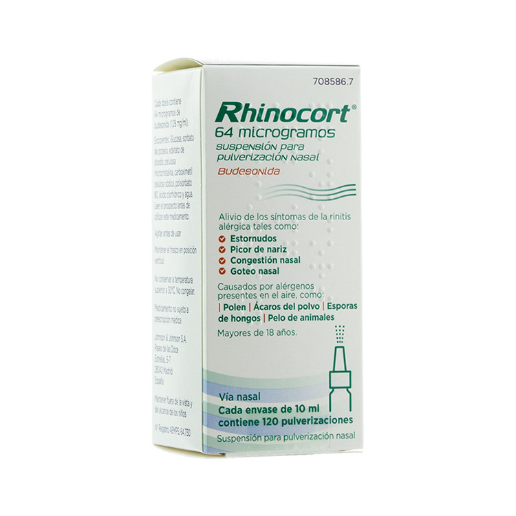 Rhinocort 64 microgramos: corticosteroides nasales sin receta en suspensión para pulverización nasal