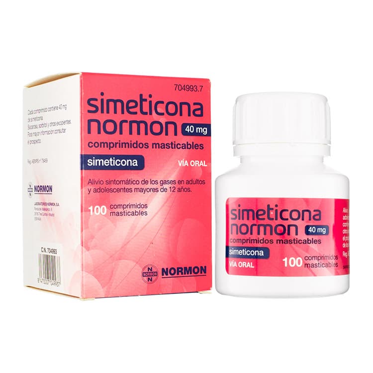 Simeticona Normon 40 mg: Comprimidos Masticables de Silicona para el Estreñimiento
