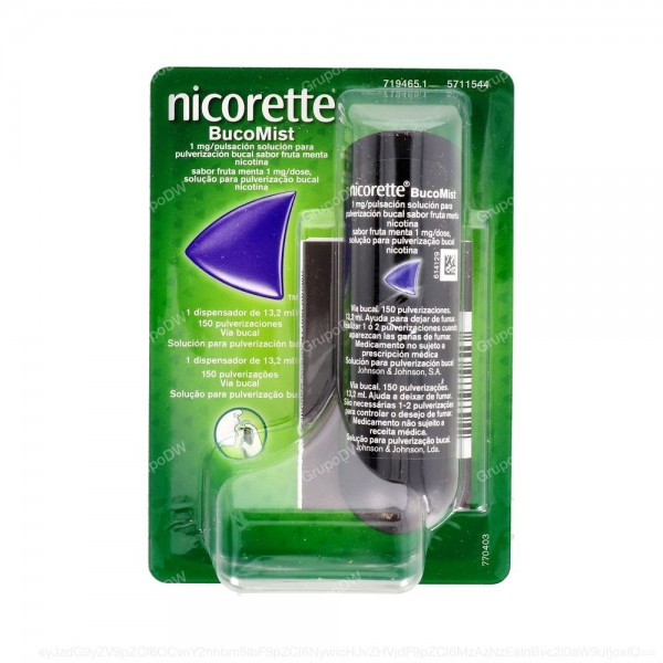 Spray de Nicotina: Ficha Técnica del Nicorette Bucomist 1mg/pulsación – Sabor Fruta Menta