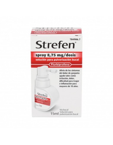 Spray para la garganta: Strefen Spray de 8,75 mg/solución, sabor menta